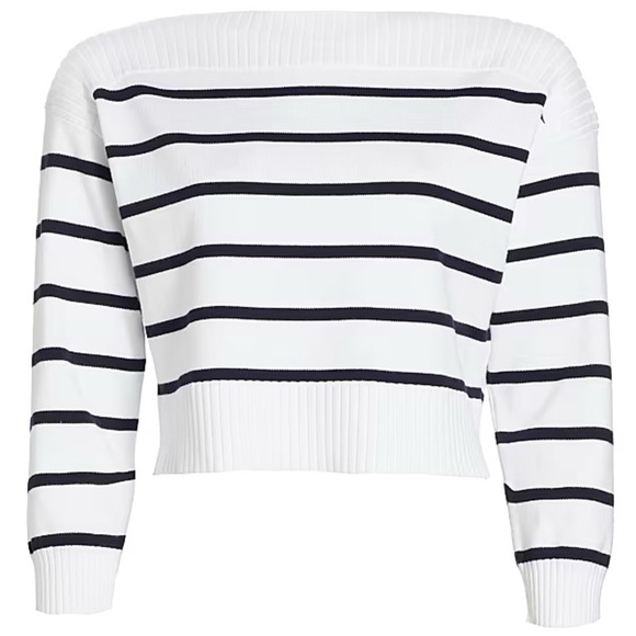 Marella Doll Striped Crop Sweater - Picture 1 of 14